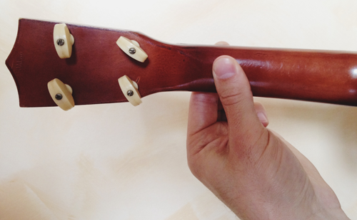 Barre chord back view
